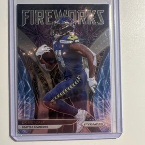 2021 Prizm Football #F-10 DK Metcalf Fireworks Seattle Seahawks